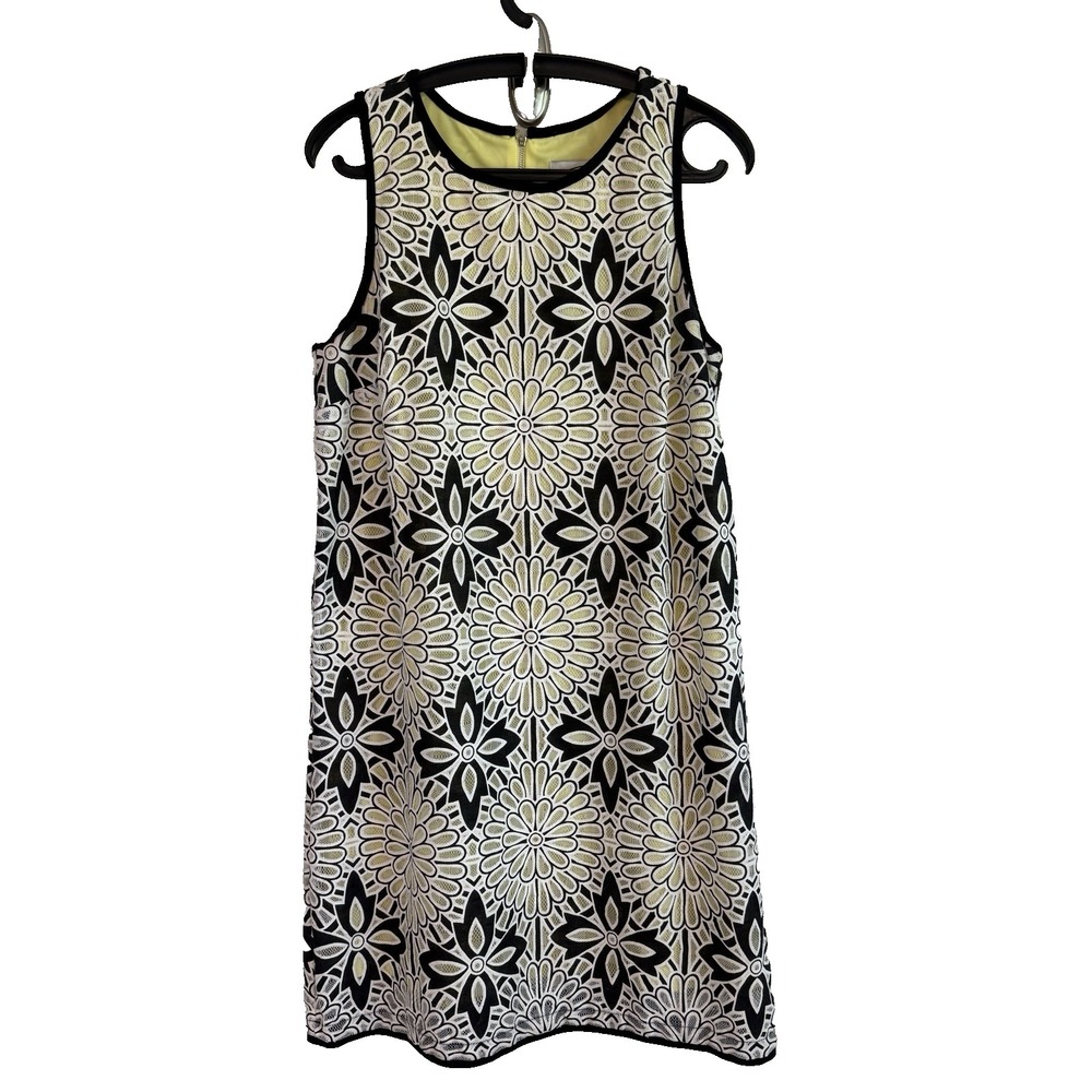 Soho Sleeveless Lace Overlay Sheath Dress Size 12 Knee Length Feminine Career